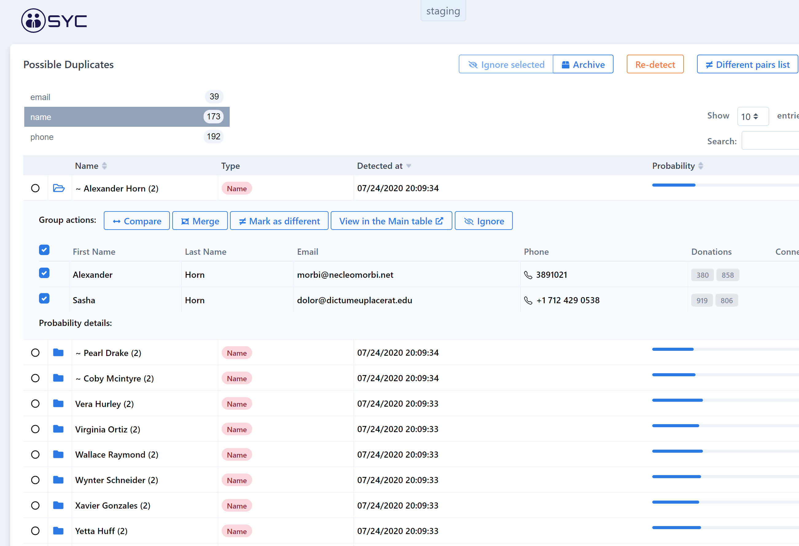 Duplicate Detection Algorithm